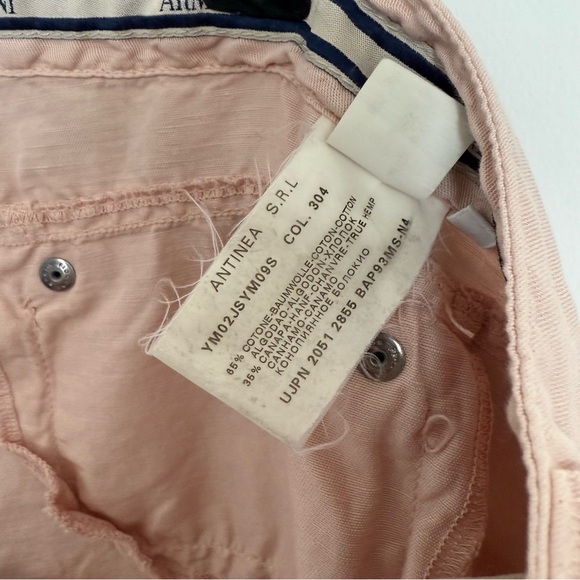 🌿 Armani Collezioni Blush Pink Wide-Leg Pants – Size 12 – Cotton Hemp Blend - Picture 6 of 7